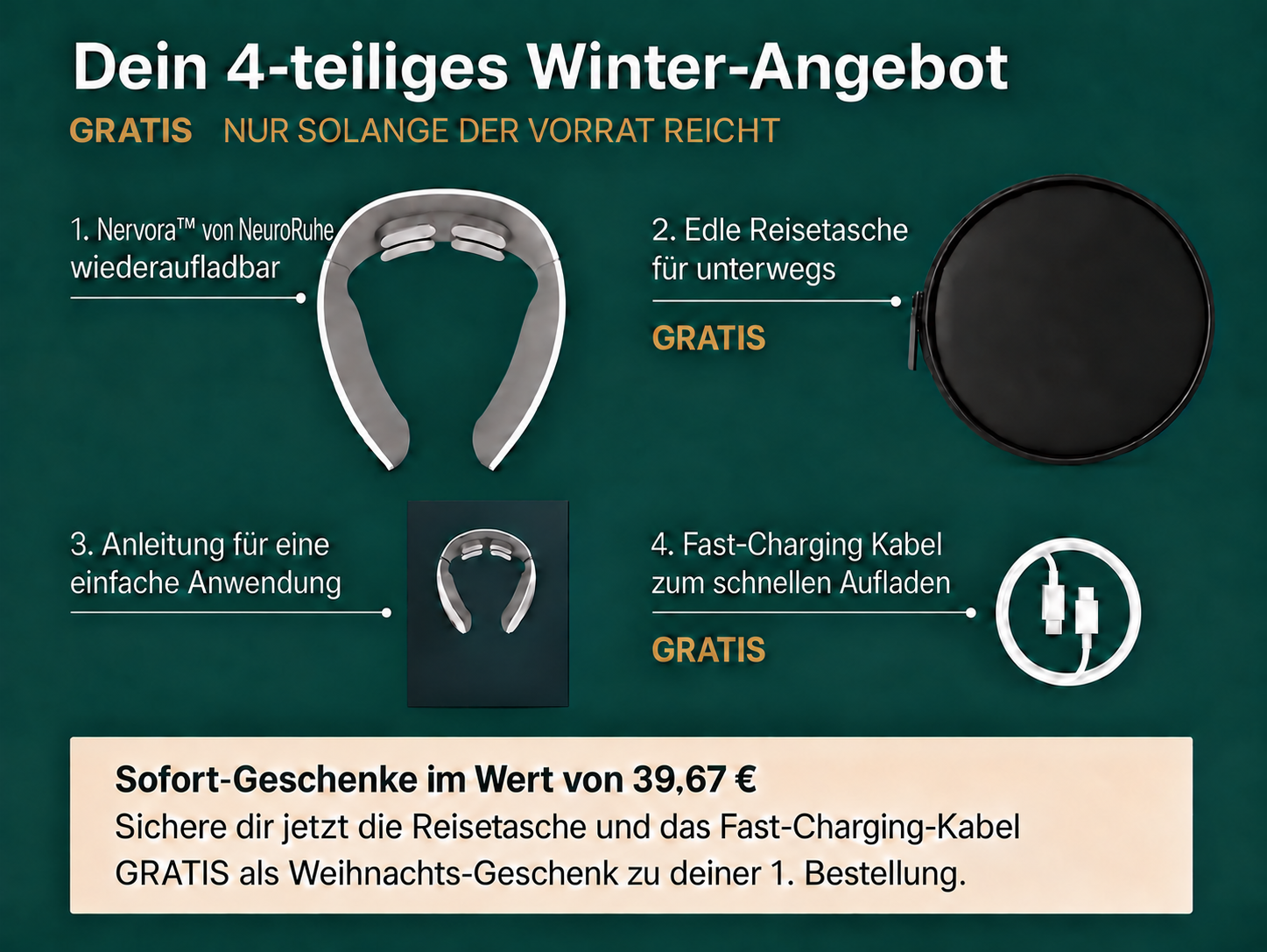 Nervora™ Pro 3-in-1-Lösung gegen Tinnitus