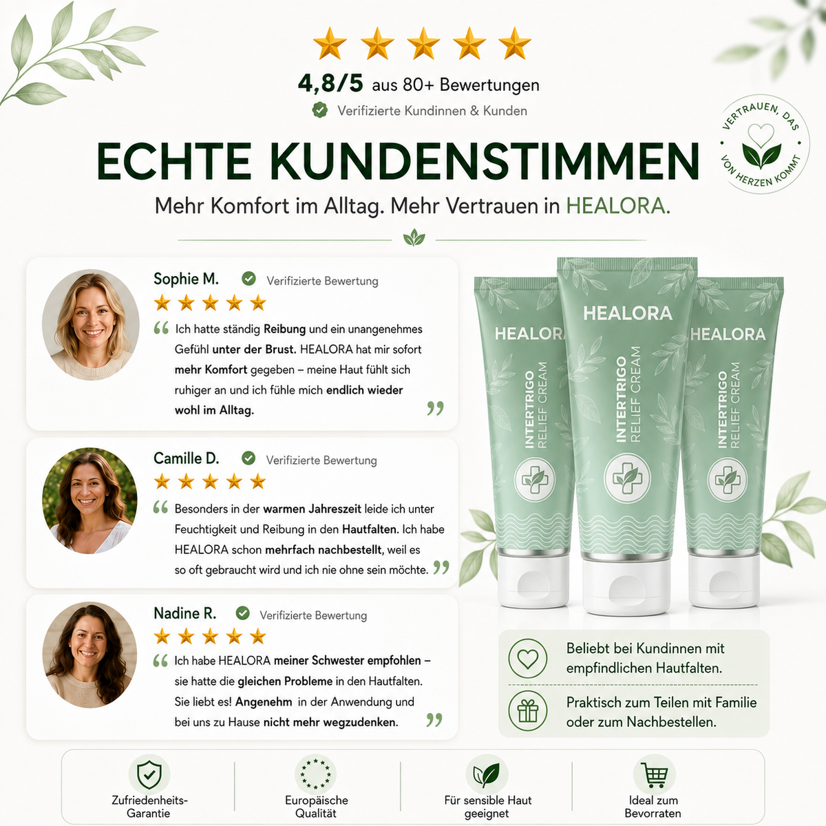 3× HEALORA™ Intertrigo-Linderungscreme – exklusives Zusatzangebot mit zusätzlichen 50 % Rabatt