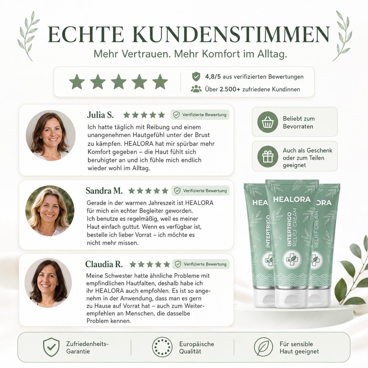 2× HEALORA™ Intertrigo-Linderungscreme – exklusives Zusatzangebot mit zusätzlichen 50 % Rabatt