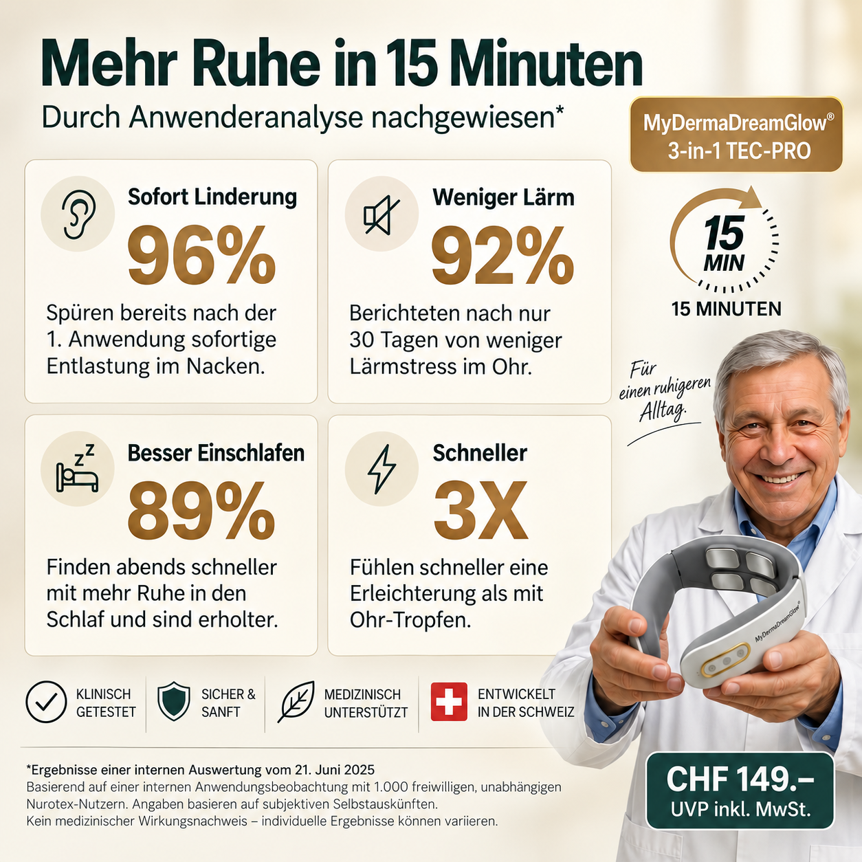 '-NeuroRelix®Pro 3-in-1-Lösung gegen Tinnitus-