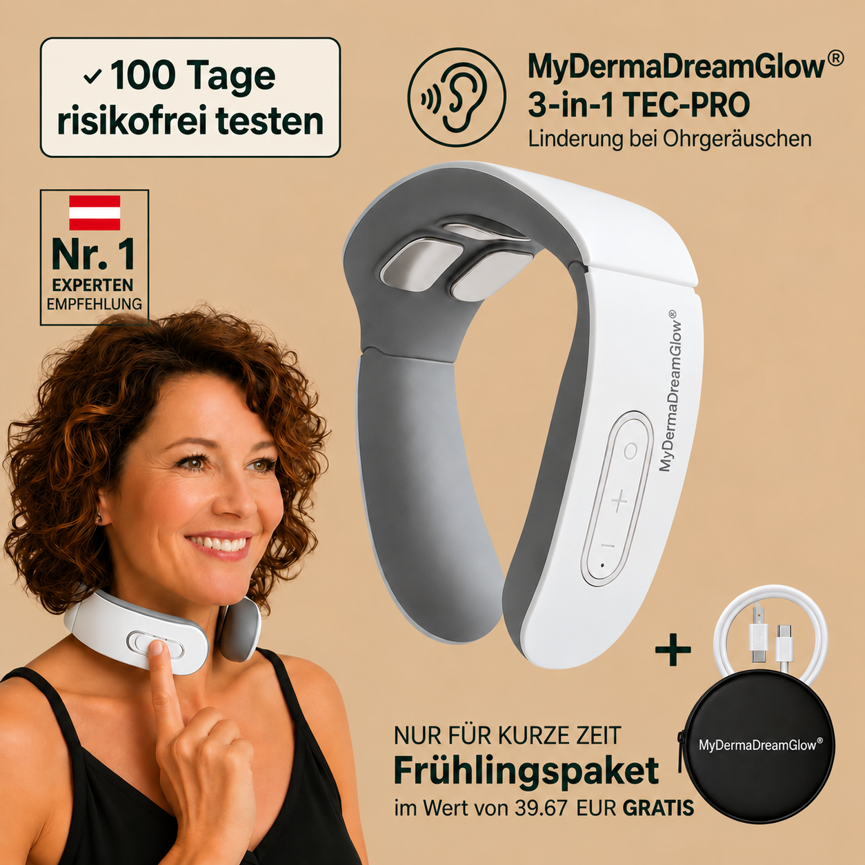 *NeuroRelix®Pro 3-in-1-Lösung gegen Tinnitus