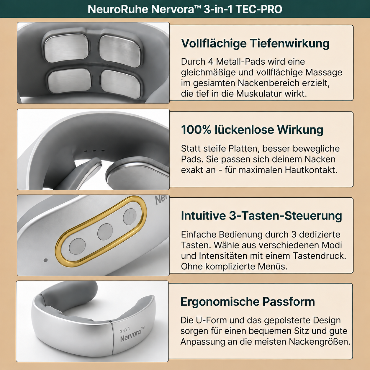 --Nervora™ Pro 3-in-1-Lösung gegen Tinnitus